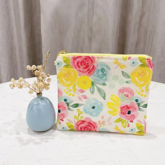 Colourful Floral Small Zipper Pouch - P50