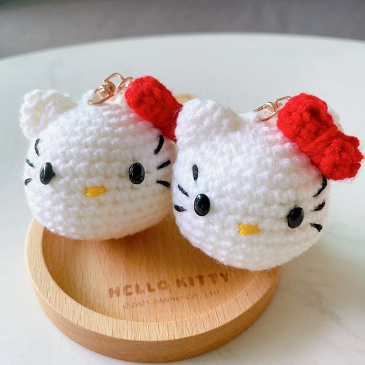 Hello Kitty Head Crochet Charm - C6