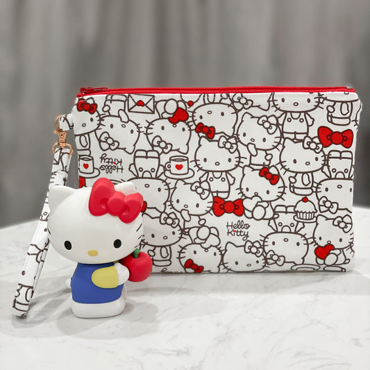 Hello Kitty Rectangle Zipper Pouch With Strap- P11