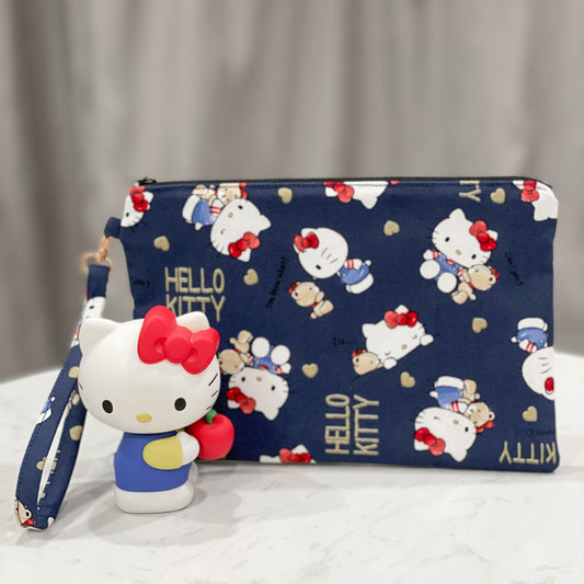 Hello Kitty Rectangle Zipper Pouch With Strap- P13