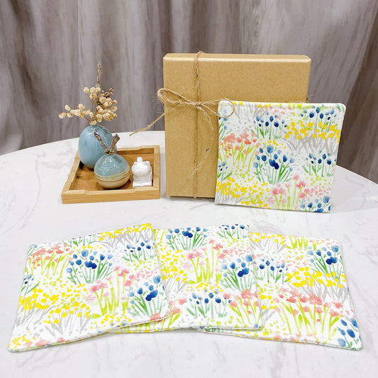 Floral Fabric Coaster (Set of 4) - FC51