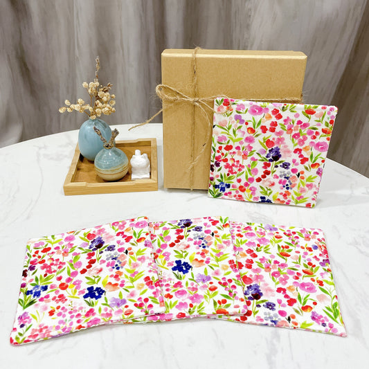 Floral Fabric Coaster (Set of 4) - FC52