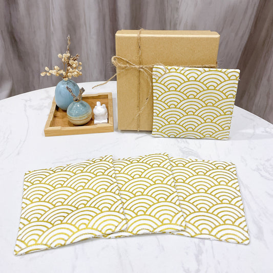 Japanese Waves Fabric Coaster (Set of 4) - FC54