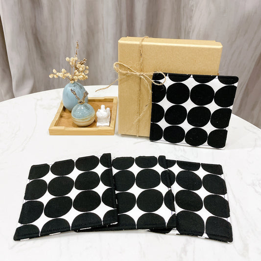 Black Pot Fabric Coaster (Set of 4) - FC61