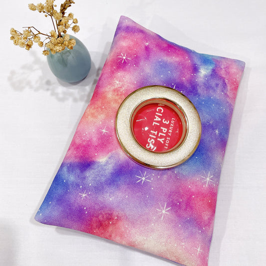 Pink Purple Galaxy Travel Tissue Holder Pouch - TH124