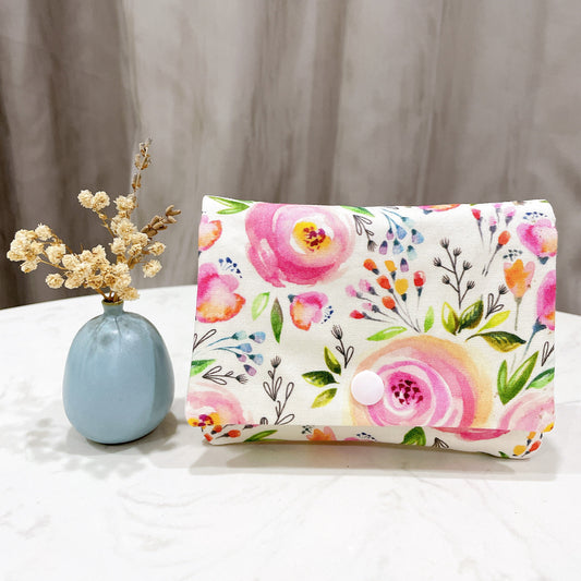 Floral Pocket Tissue Flap Pouch - TH133