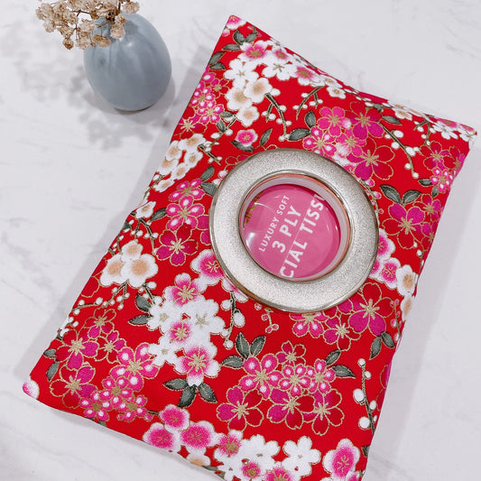 CNY Cherry Blossom Travel Tissue Holder Pouch - TH143