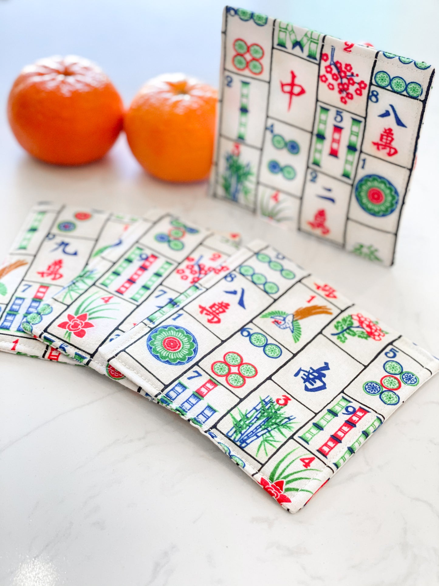 CNY Mahjong Fabric Coaster (Set of 4) - FC2