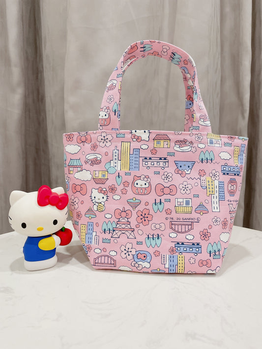 Hello Kitty Mt Fuji Pink Small Tote Bag - TB29