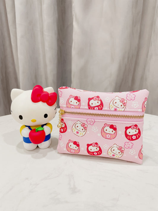 Hello Kitty Daruma Water Resistant Zipper Pouch - P26