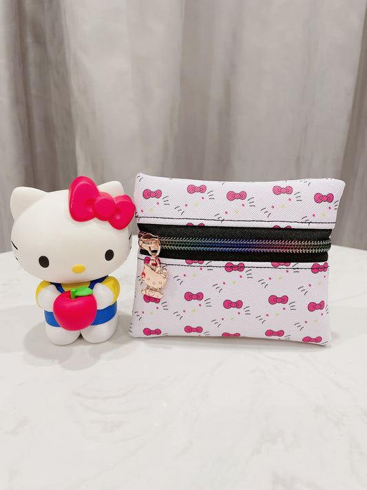 Limited Edition Hello Kitty Pink Ribbon Water Resistant Zipper Pouch - P29