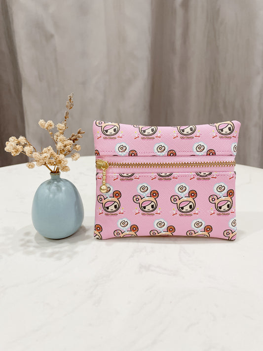 Tokidoki Pink Donut Water Resistant Zipper Pouch - P33